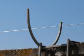 Holder and tension wire for mounting a concertina barrier